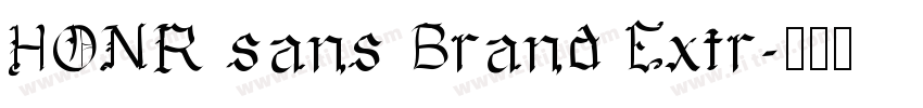 HONR sans Brand Extr字体转换